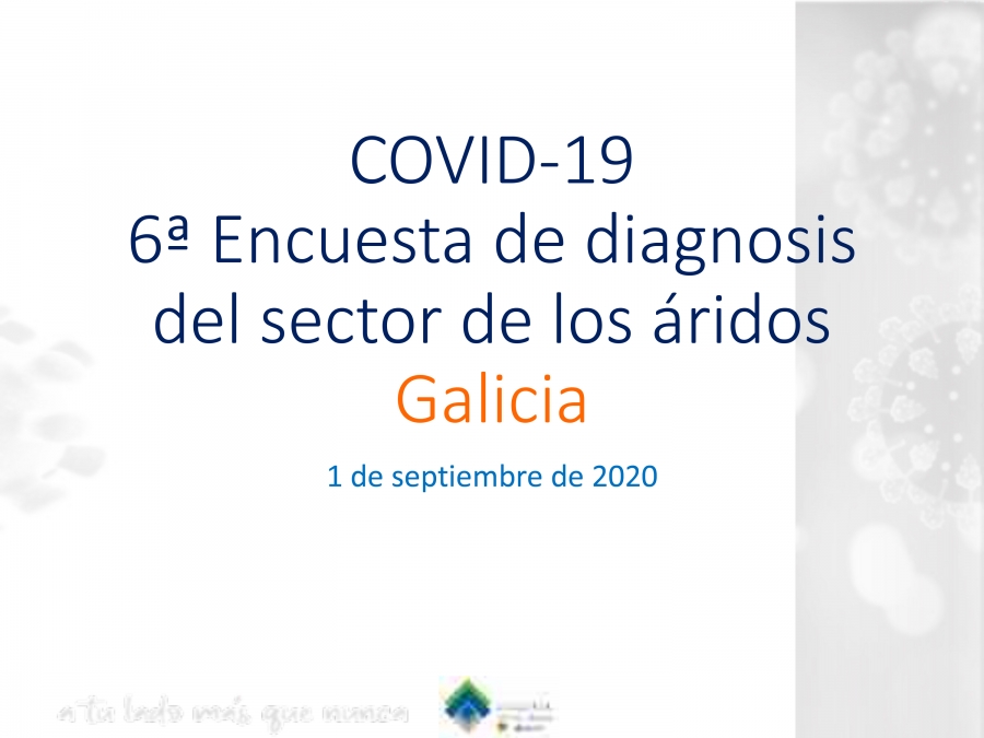 ESTUDIO DEL IMPACTO DEL COVID-19 EN EL SECTOR DE LOS ÁRIDOS - 6ª Encuesta de diagnosis