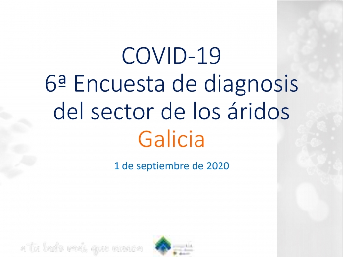 ESTUDIO DEL IMPACTO DEL COVID-19 EN EL SECTOR DE LOS ÁRIDOS - 6ª Encuesta de diagnosis